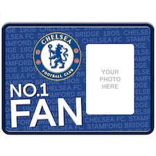 Chelsea FC No 1 Fan Photo Frame Sign - Royal Blue/Blue/White - One Size