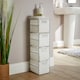 image 1 of Metal Frame Rattan Storage Drawers Home Furniture Fully Assembled | White