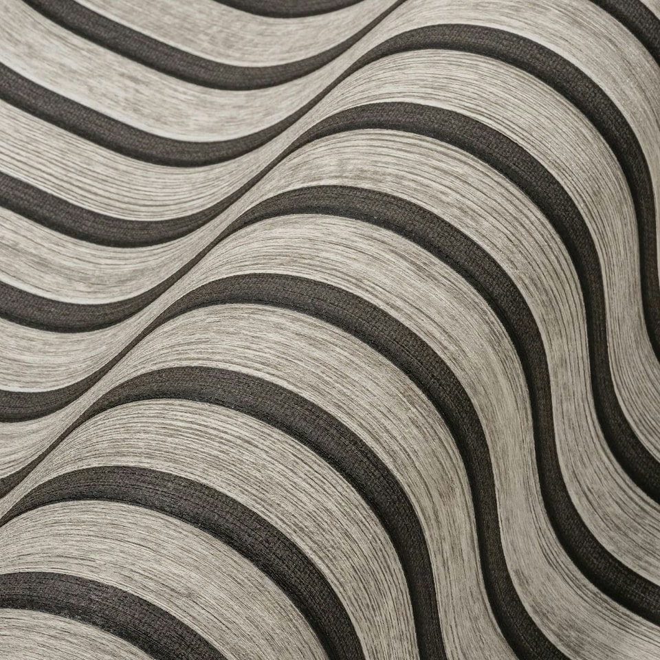 image 1 of AS Creation Wood Slats Wallpaper - Grey/Black - 10m x 53cm | Grey