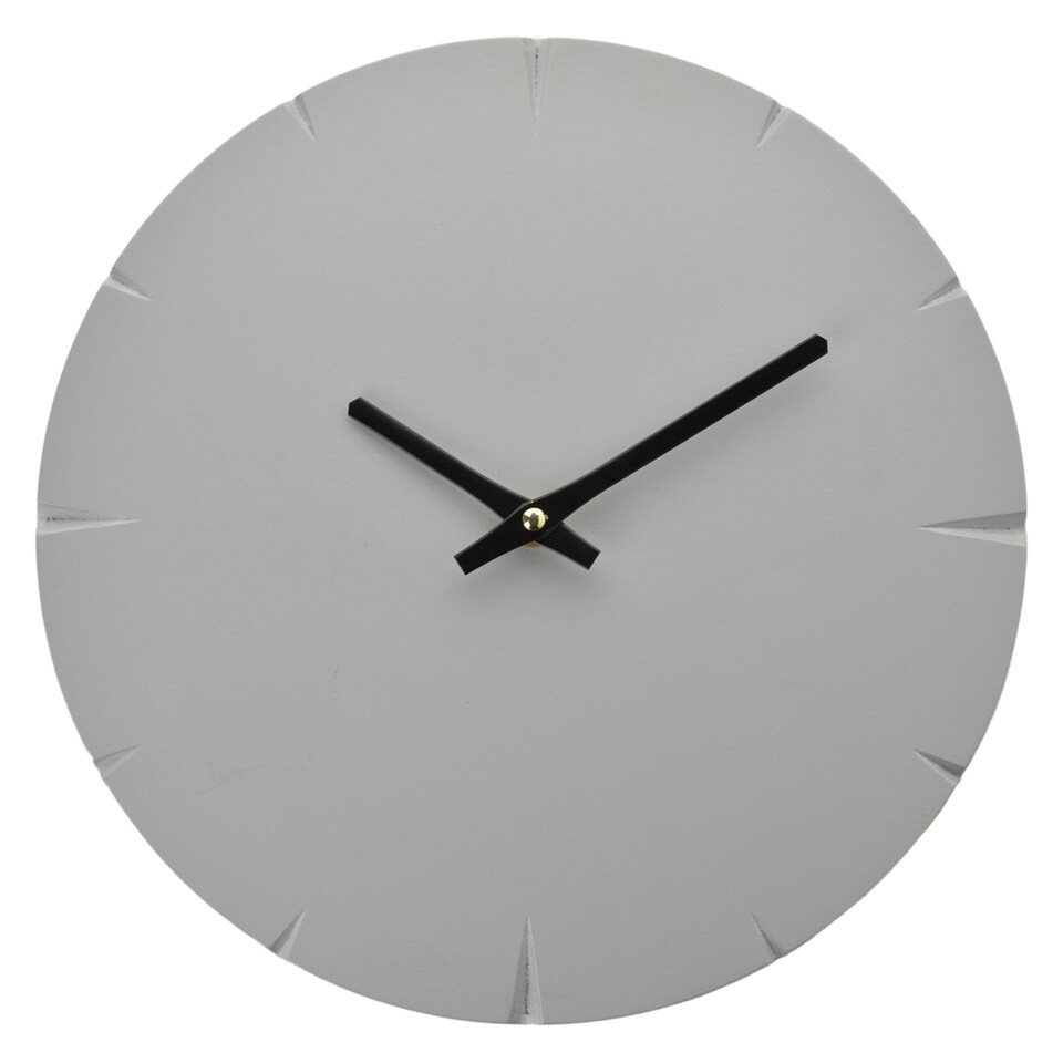 image 1 of Interval Cement Look Wall Clock - 30cm Grey | Cement