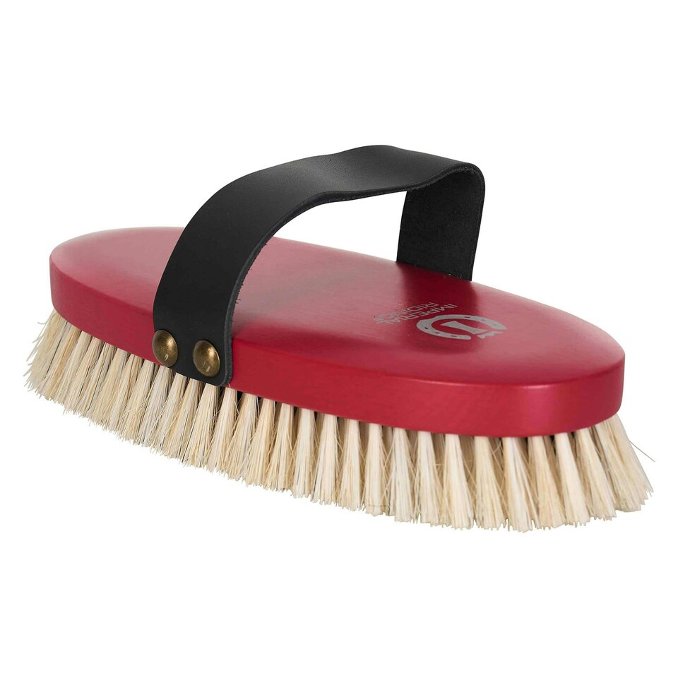 Imperial Riding Leather Strap Horse Brush - Tango Red - One Size
