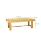 image 5 of Outsunny Wooden Garden Bench, 2 Seater Outdoor Bench, Fir Wood Backless Patio Loveseat with Slatted Seat for Park, 110 x 38 x 35 cm, 1 Piece, Natural Wood Finish
