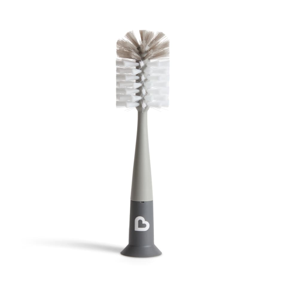 image 1 of Munchkin Bristle Bottle Brush Grey