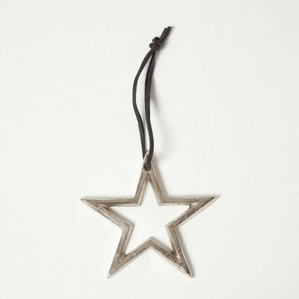 image 1 of Homescapes Set of 12 Gold and Silver Christmas Tree Decorations