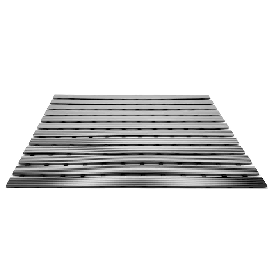 image 1 of PVC Duckboard Non-Slip Shower Mat - 61cm x 43cm | Grey | Grey