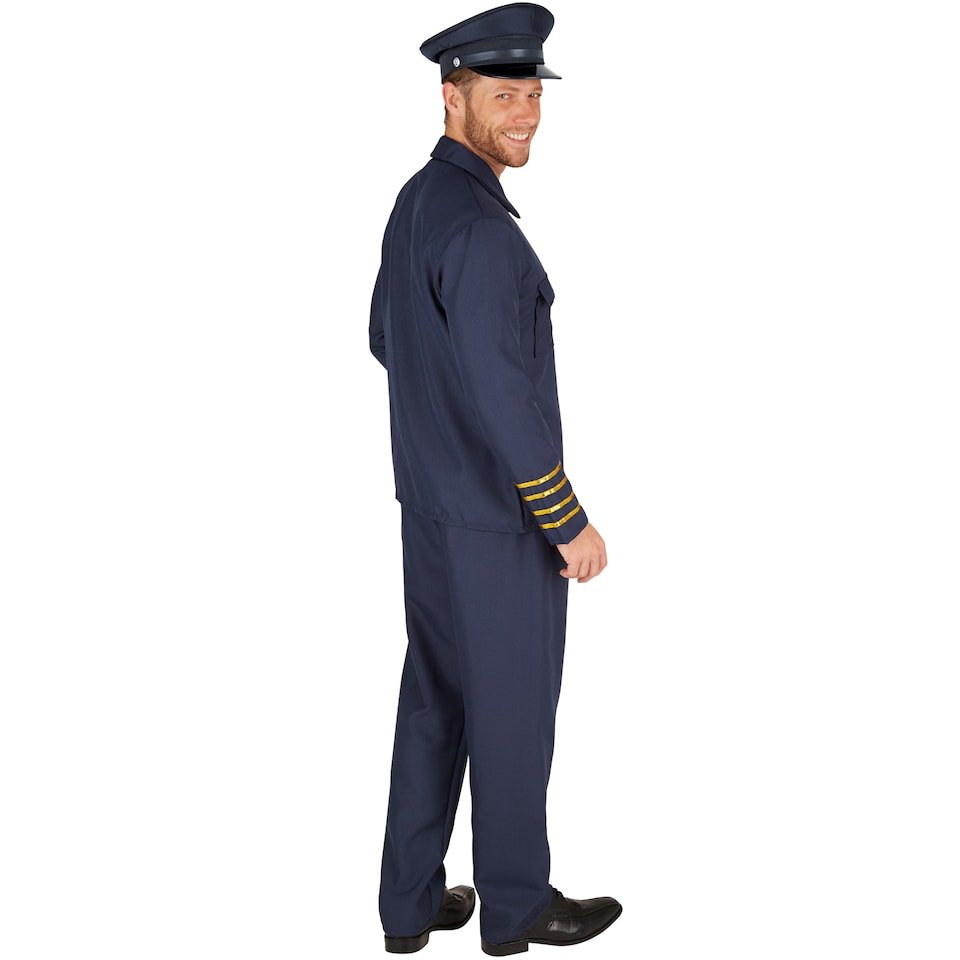 image 1 of Mens pilot costume | Blue | blue | 2XL | 1