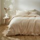 image 9 of Touch Of Linen - Creamy Almond - Duvet Cover Set (Includes 2 Pillowcases - 1 For Single) Cream | Creamy Almond | Double