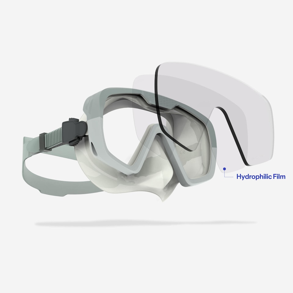 image 1 of Decathlon Anti-Fog Diving Mask 100 With Silicone Strap