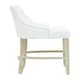 image 4 of Interiors by Premier White Bar Stool with High Back, Velvet Seat Breakfast Bar Chair, Kitchen Stool with Footrest, Chair for Bar