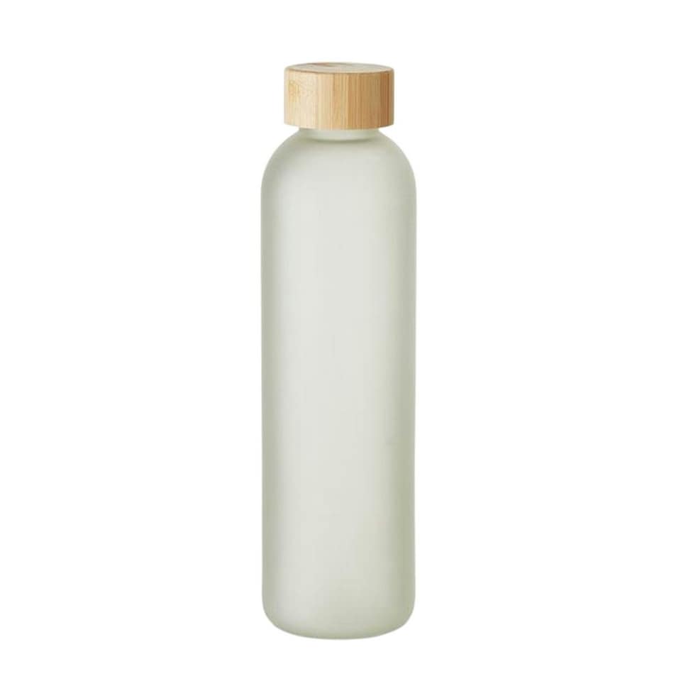 image 1 of MidOcean Lom Sublimated Bamboo 650ml Water Bottle - Transparent White - One Size Clear | One Size