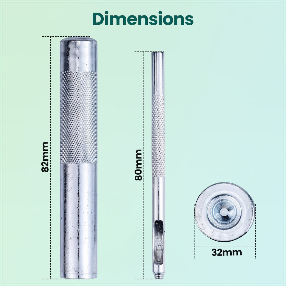 image 1 of 15mm Double Cap Rivets Fixing Hand Tool Set for Sewing & Belts