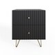 image 3 of Thalia Ribbed 2 Drawer Bedside Table