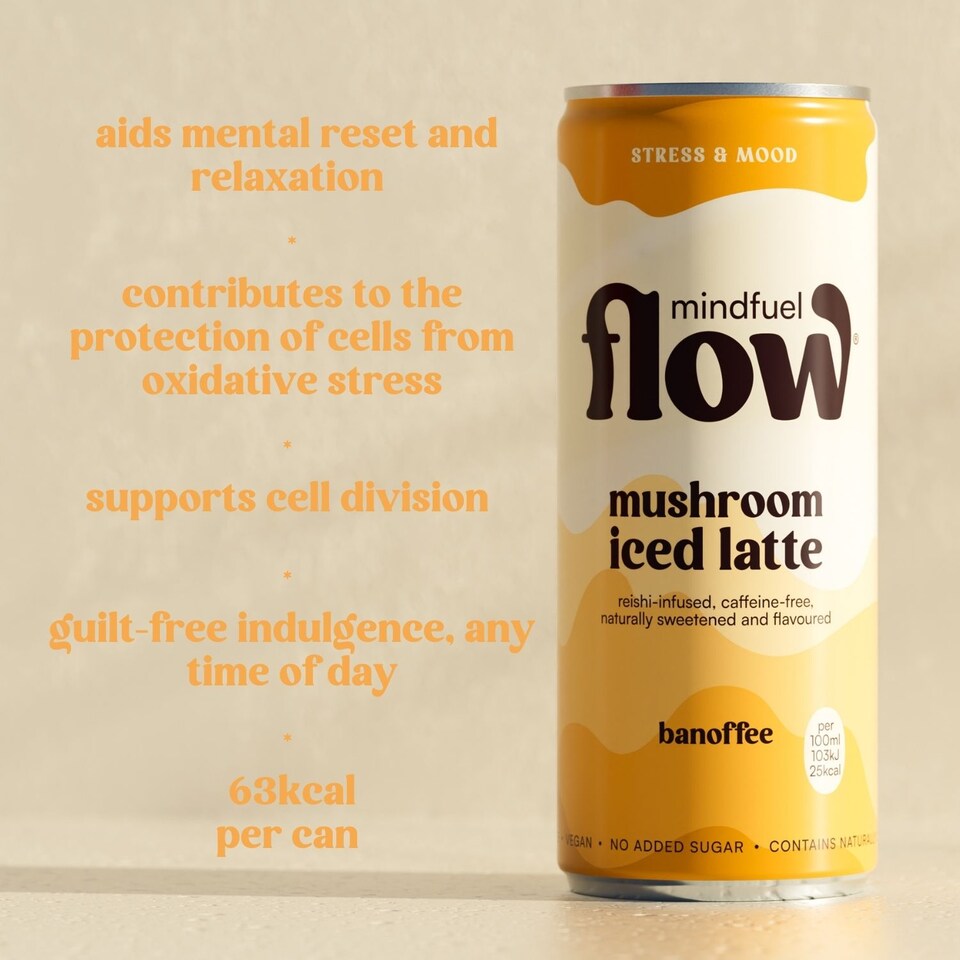 image 1 of Mindfuel Flow Restore - Reishi Oat Latte Banoffee 6 x 250ml