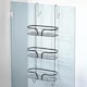 image 2 of Showerdrape Dante Black 3 Tier Over Door Hook Door Shower Caddy | Black | 1
