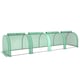 image 1 of Outsunny Tunnel Greenhouse Steel Frame for Garden w/ Zipper Doors, Green