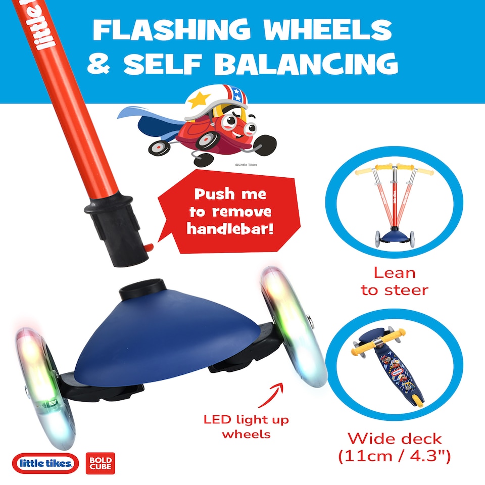 image 1 of Kids 3 Wheel Scooter | Red | Red