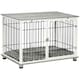 image 1 of PawHut Dog Crate Furniture End Table w/ Soft Washable Cushion, Lockable Door