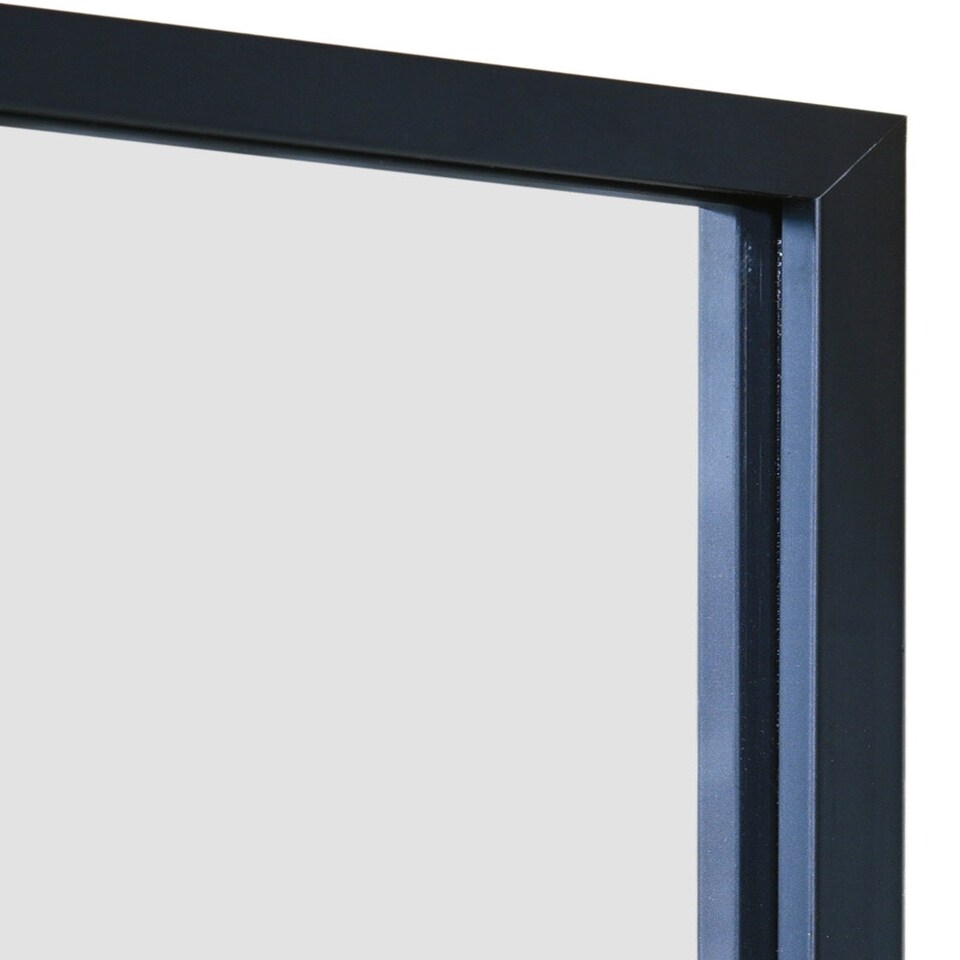 image 1 of The Artus - Black Aluminium Edged Wall Mirror 47" X 31" (120CM X 80CM) Black