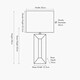 image 6 of Rectangle White Ceramic Tall Table Lamp | White | White | 1