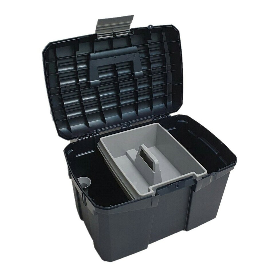 image 1 of Plastica Panaro Horse Tack Storage Box - Cobalt Winter - M
