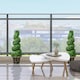 image 3 of HOMCOM Set of 2 Potted Artificial Plants, Topiary Spiral Boxwood Trees, 90cm