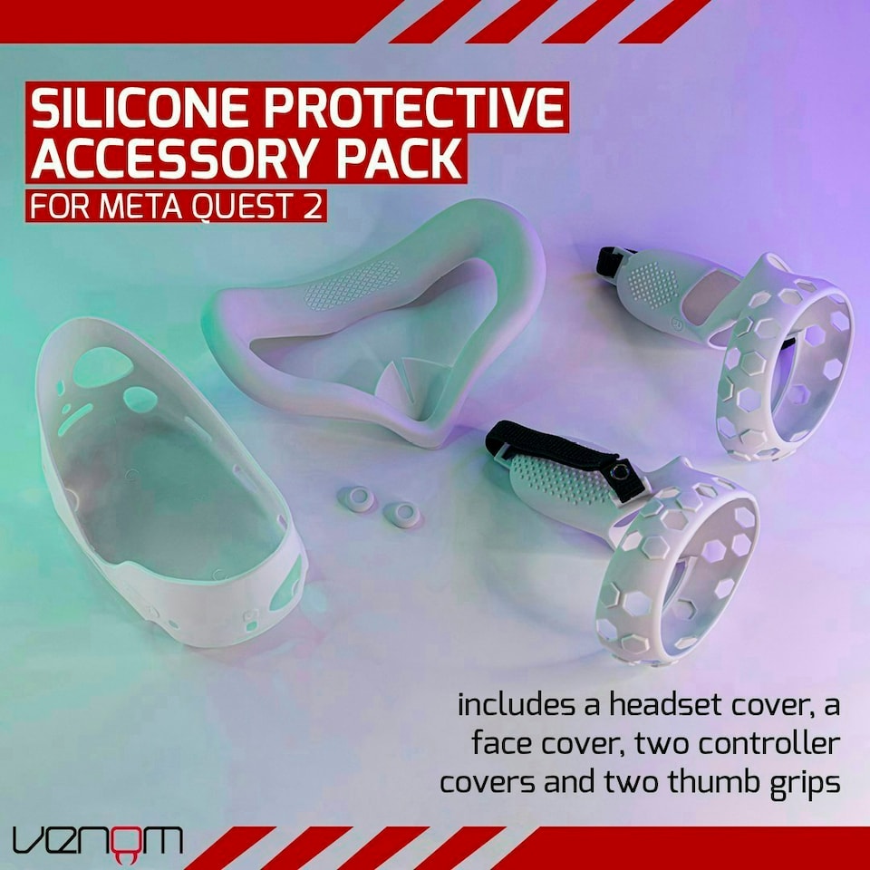 image 1 of Venom Silicone Protective Accessory Pack for Meta Quest 2