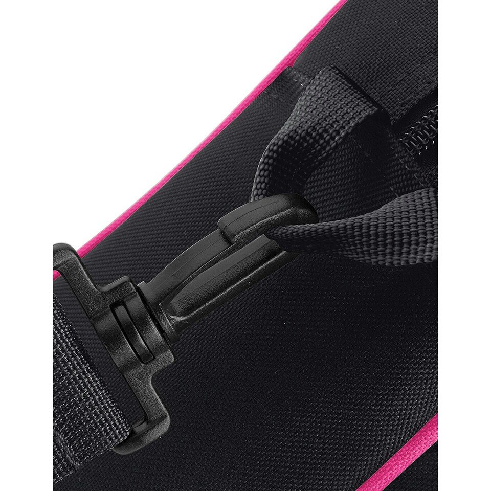 image 1 of Bagbase Piped Messenger Bag - Black/Fuchsia - One Size | Black