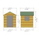 image 2 of Hide 4 x 4 Feet Single Door with One Fixed Window Playhouse Brown