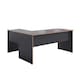 image 1 of Adore Rio Anthracite Grey Corner Desk with Oak Trim - Large Reversible Office Desk Grey