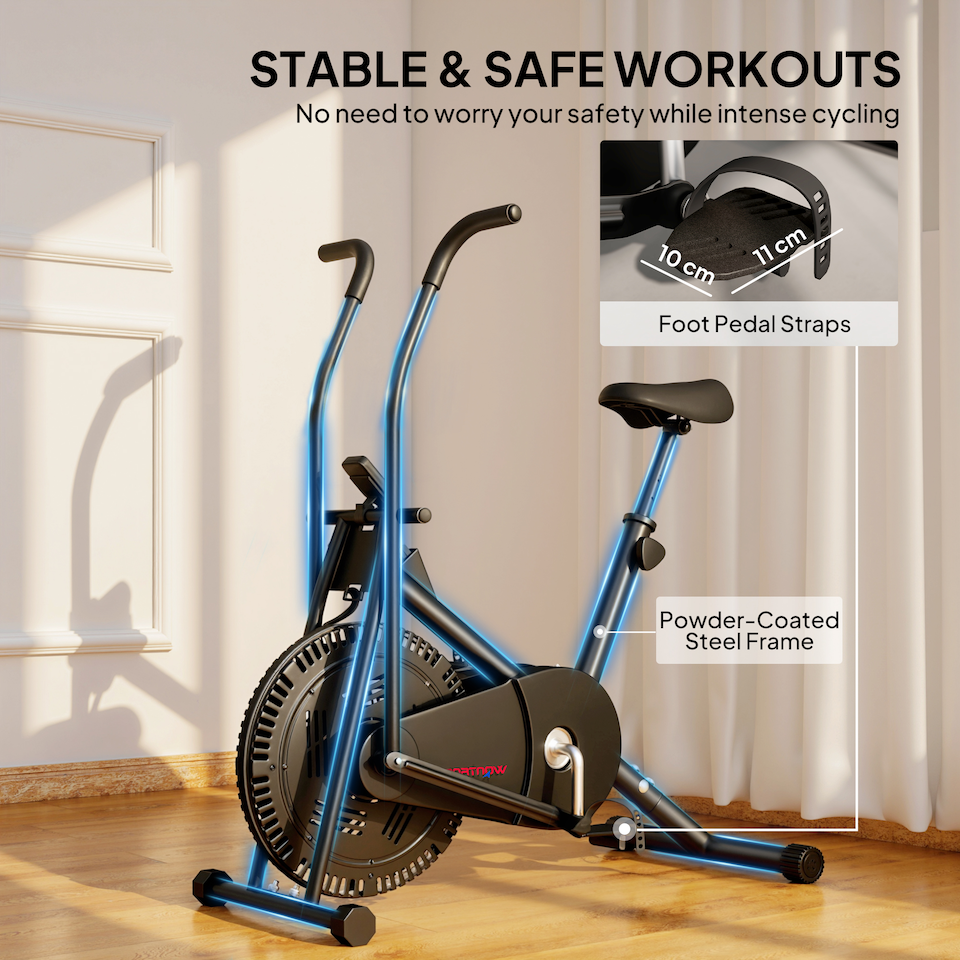 image 1 of SPORTNOW Exercise Bike with Adjustable Seat, LCD Display, Smooth Belt Drive