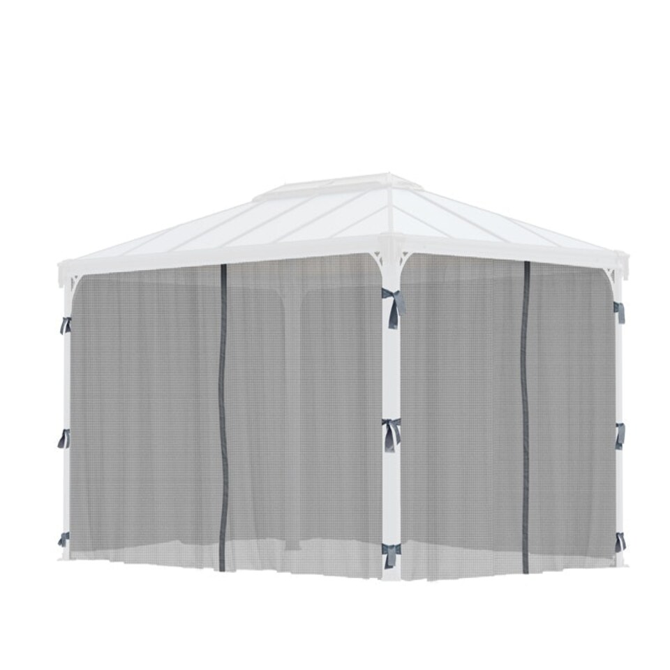 image 1 of Net Curtain Set for Rectangle Gazebo 4X - L401 x W401 x H217 cm (Gazebo Not Included)