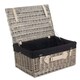 image 6 of 51cm Antique Wash Picnic Basket with Lining Black | Black | One Size