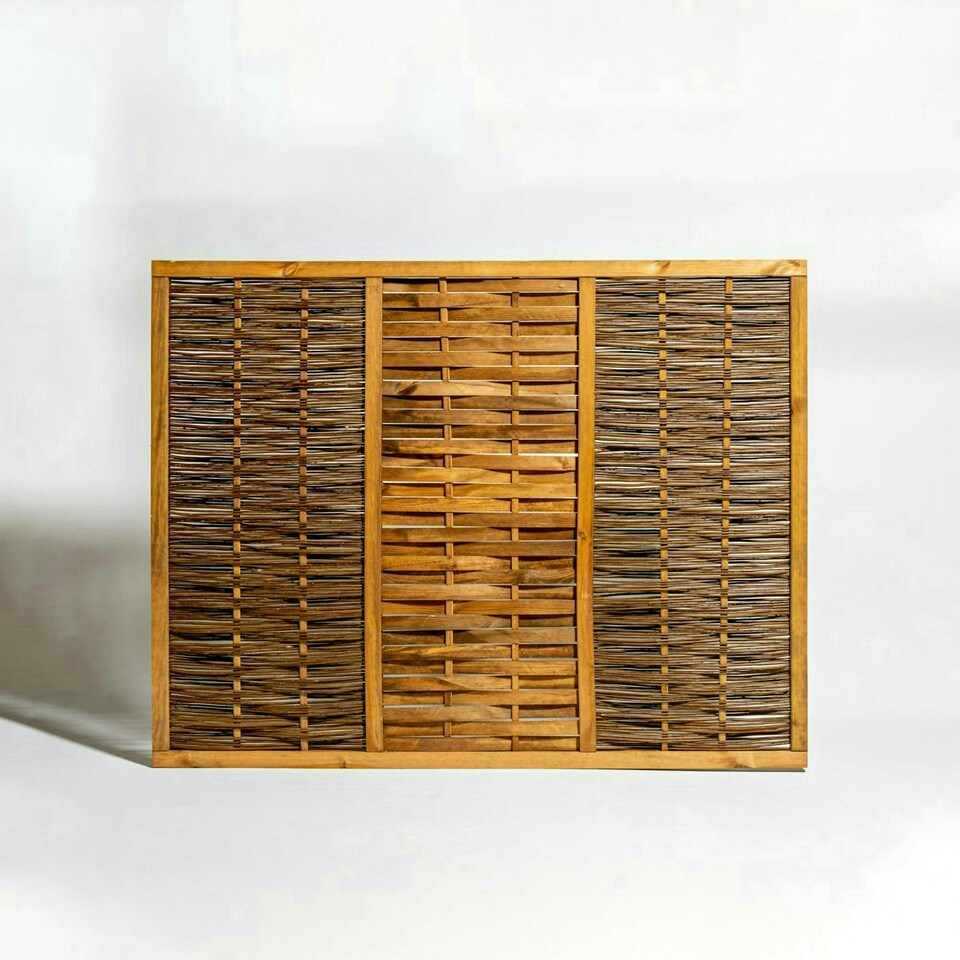 image 1 of Primrose Willow Premium Framed Fence Panel Bunched Hurdle Woven 1.82m x 1.37m