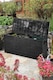 image 4 of Living and Home 290L Outdoor Plastic Garden Storage Box with Wheels, Black | Black | 290L | 1