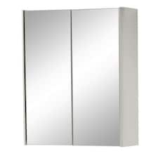2-Door Mirror Bathroom Cabinet 600mm H x 500mm W - Cashmere - (Arch) | Grey | Grey | 1