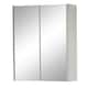 image 1 of 2-Door Mirror Bathroom Cabinet 600mm H x 500mm W - Cashmere - (Arch) | Grey | Grey | 1