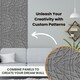 image 5 of NOVECRAFTO Geometric 3D Wall Panels – 6 Sheets Covering 1.5 sqm (16.15 sqft) – Decorative PVC Panels 50x50cm – Modern Geometric Line Design Grey