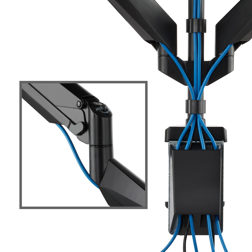 image 1 of Monitor Arm - for 4 screens, swivel arms can be tilted, rotated, and are height-adjustable