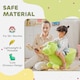 image 6 of HOMCOM Kids Rocking Horse, Plush Ride-On Dinosaur Seat with Safety Belt, 32 Songs, Ride-On Horses Toy, for Ages 18 Plus Months - Green