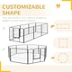 image 2 of Pawhut Pet Pen Guinea Dog Pig Puppy Playpen Play House Steel Hutch Metal Grey