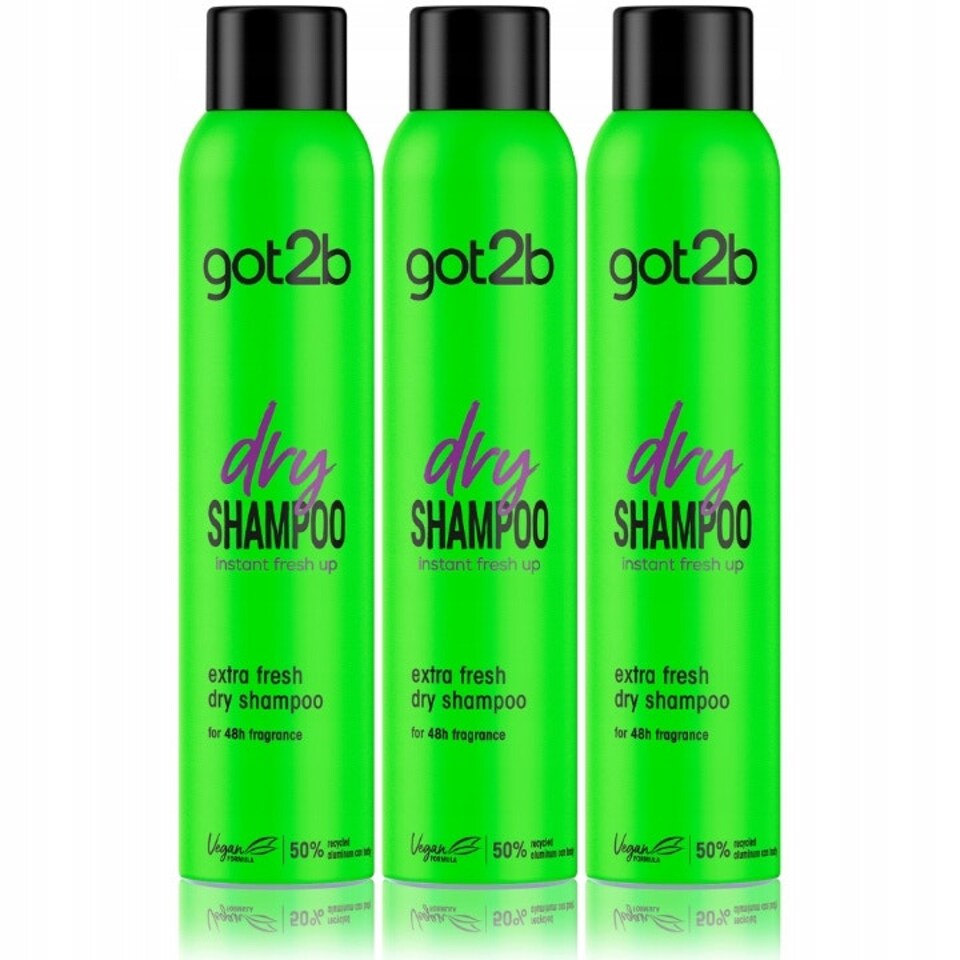 image 1 of Schwarzkopf GOT2B Fresh It Up Dry Shampoo Extra Fresh 200ml Pack of 3