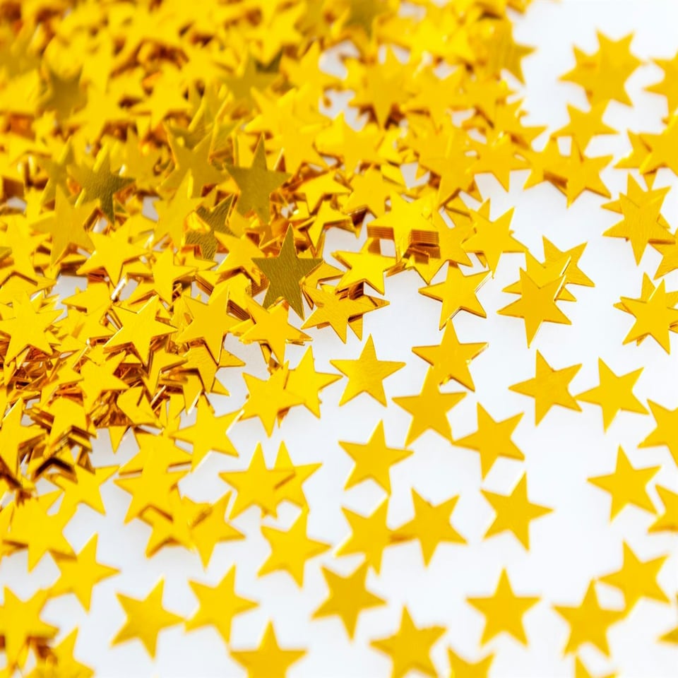 image 1 of 4 Packs of Gold Star Confetti (14g)
