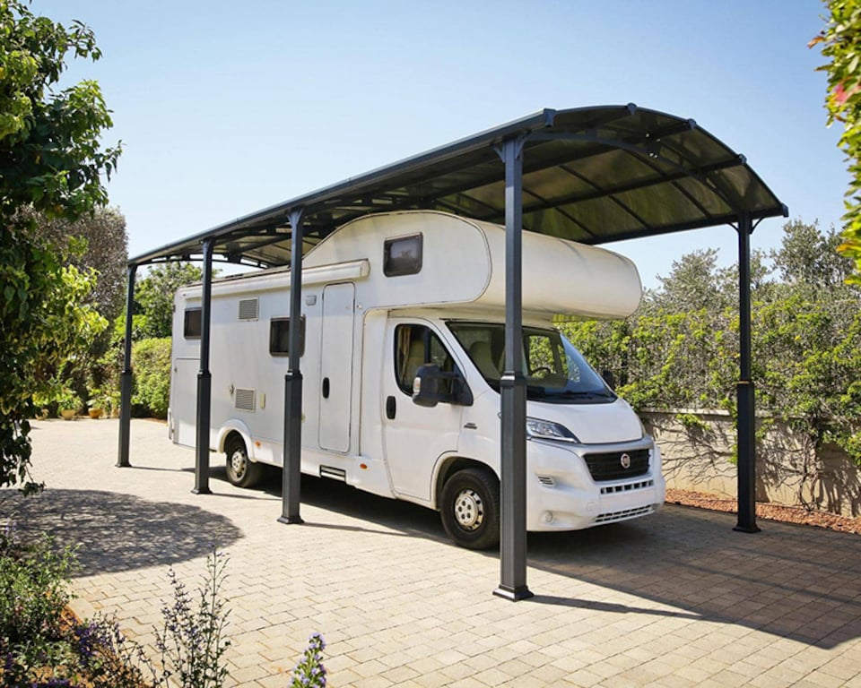 image 1 of Alpine Carport Kit 8500 RV - Aluminium/Polycarbonate - L863 x W352 x H307 - Grey | Grey