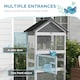 image 3 of PawHut Bird Cage w/ Stands for Finches, Parakeets, Small Birds - Grey