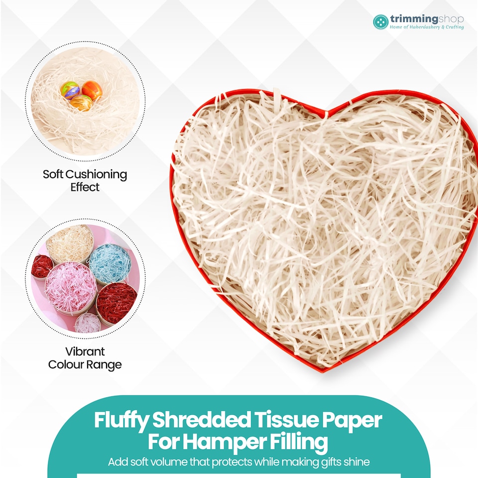 image 1 of Shredded Tissue Paper, Decorative Gift Packaging Hamper Filler - 100G