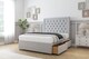 image 4 of Sloomy Montana Silver Plush Divan Bed Base 2 Drawers Same Side With 26 Inch Strutted Headboard | Silver | Silver | King | 1