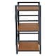 image 2 of Laxton 3 Tier Red Pomelo Shelf Unit Brown