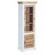 image 3 of Oscar Wood Bookcase/Display Cabinet – 3 Shelves & 1 Door Brown