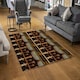 image 2 of Orange & Black Hieroglyphs (Rug) Orange | Large: 140x200cm