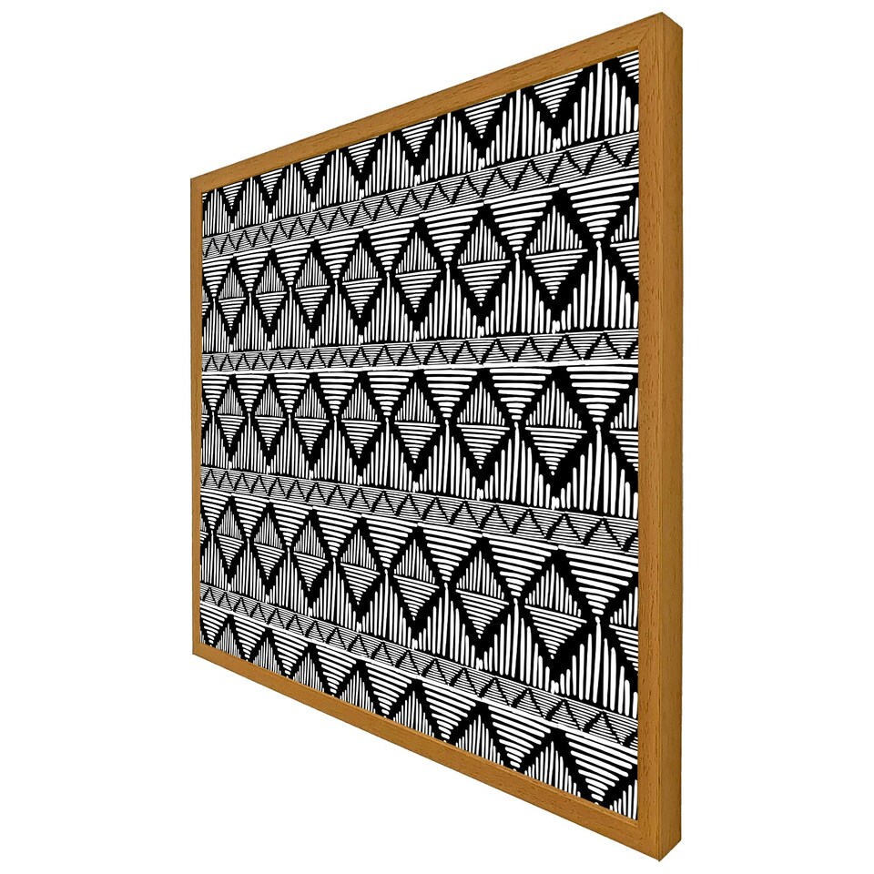 image 1 of Geometric line pattern (Picutre Frame) White | XL